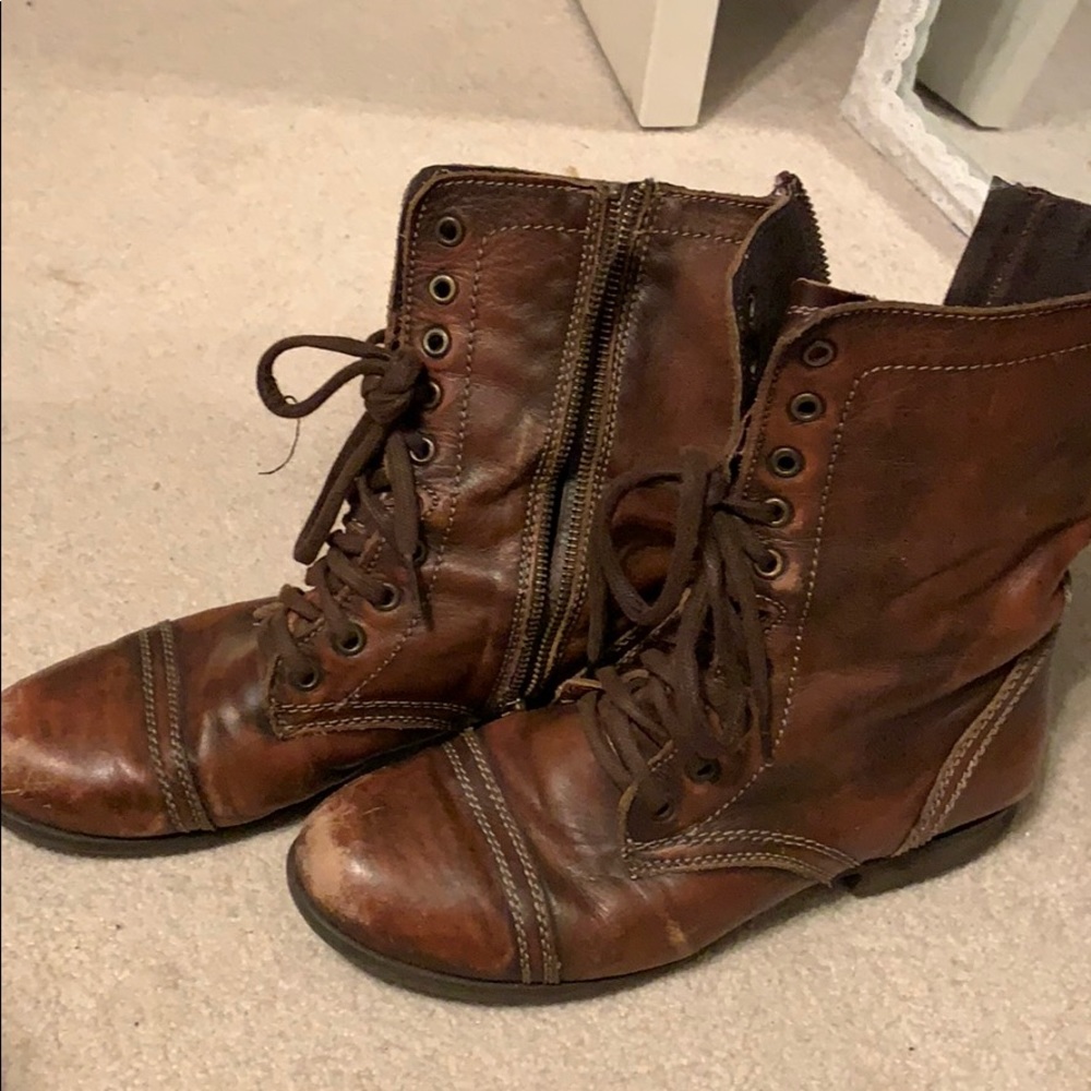 Steve Madden Brown Combat Boots